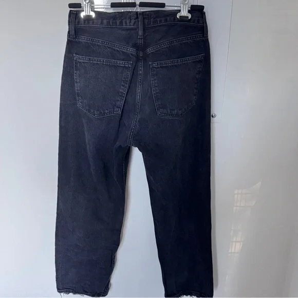 Agolde 90s high rise button flys women’s slim straight legs jeans black size 27 - Picture 12 of 14